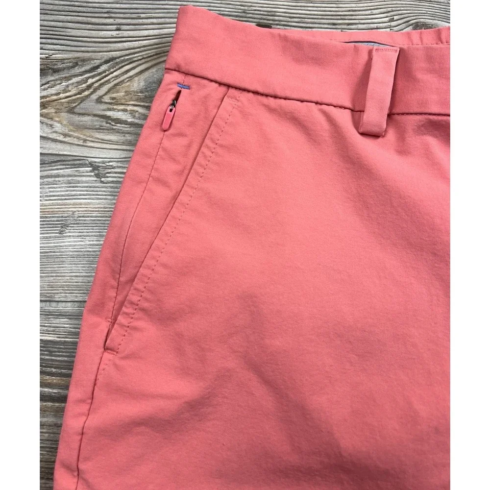 Vineyard Vines Club Short Flat Front Chino Salmon Pink Mens Size 28 Preppy STAIN